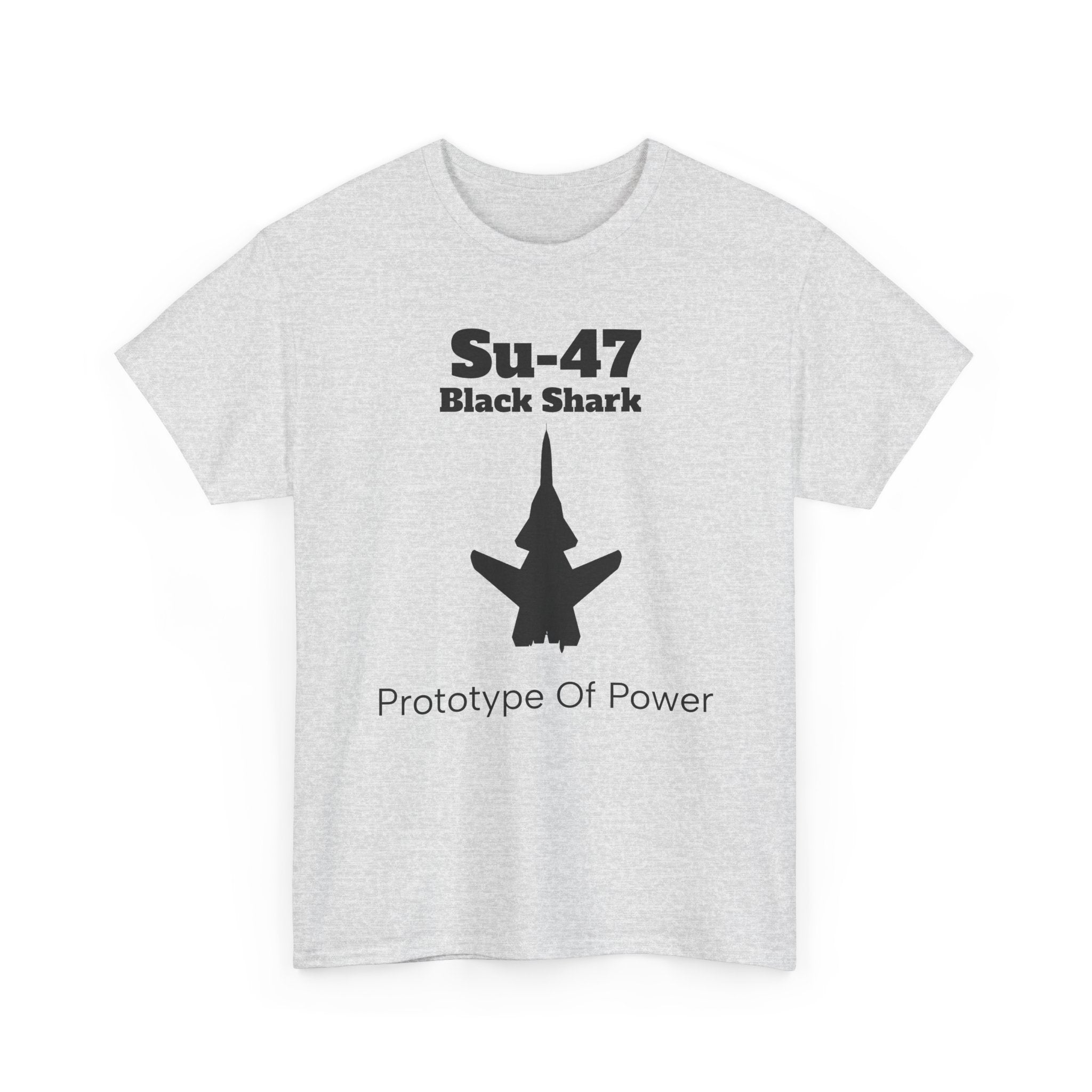 Su-47 Black Shark Aviation Tee - Prototype of Power - FrontPrint