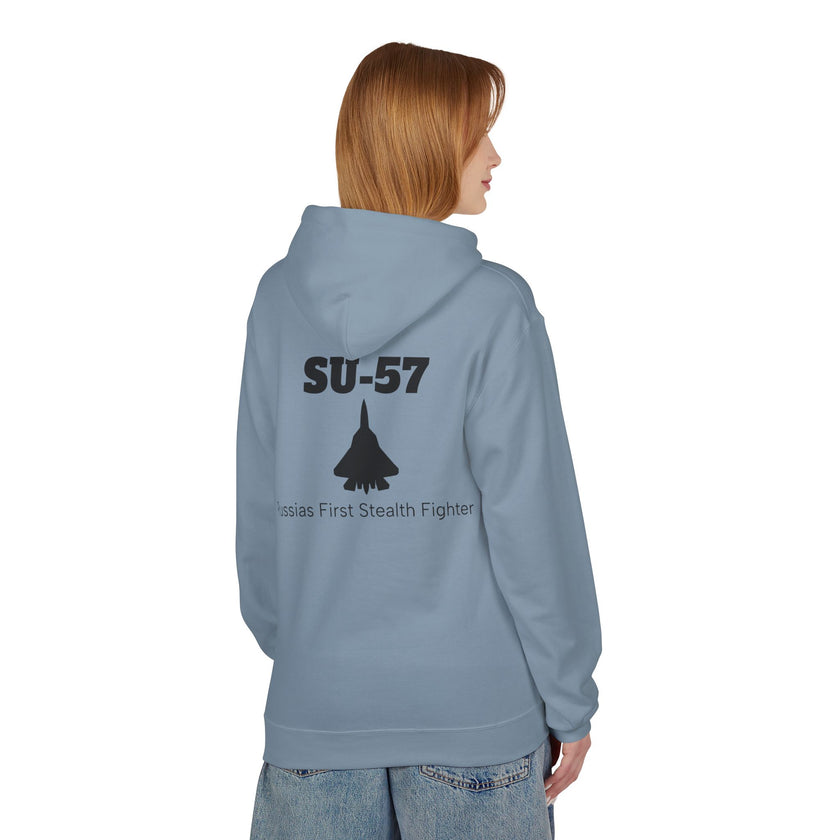 SU-57 Stealth Fighter Hoodie - BackPrint