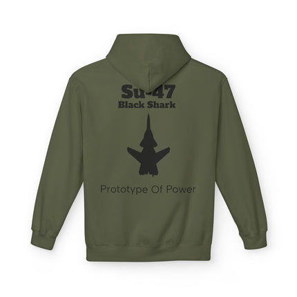 Su-47 Black Shark Hoodie - Prototype Of Power - BackPrint