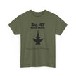 Su-47 Black Shark Aviation Tee - Prototype of Power - FrontPrint