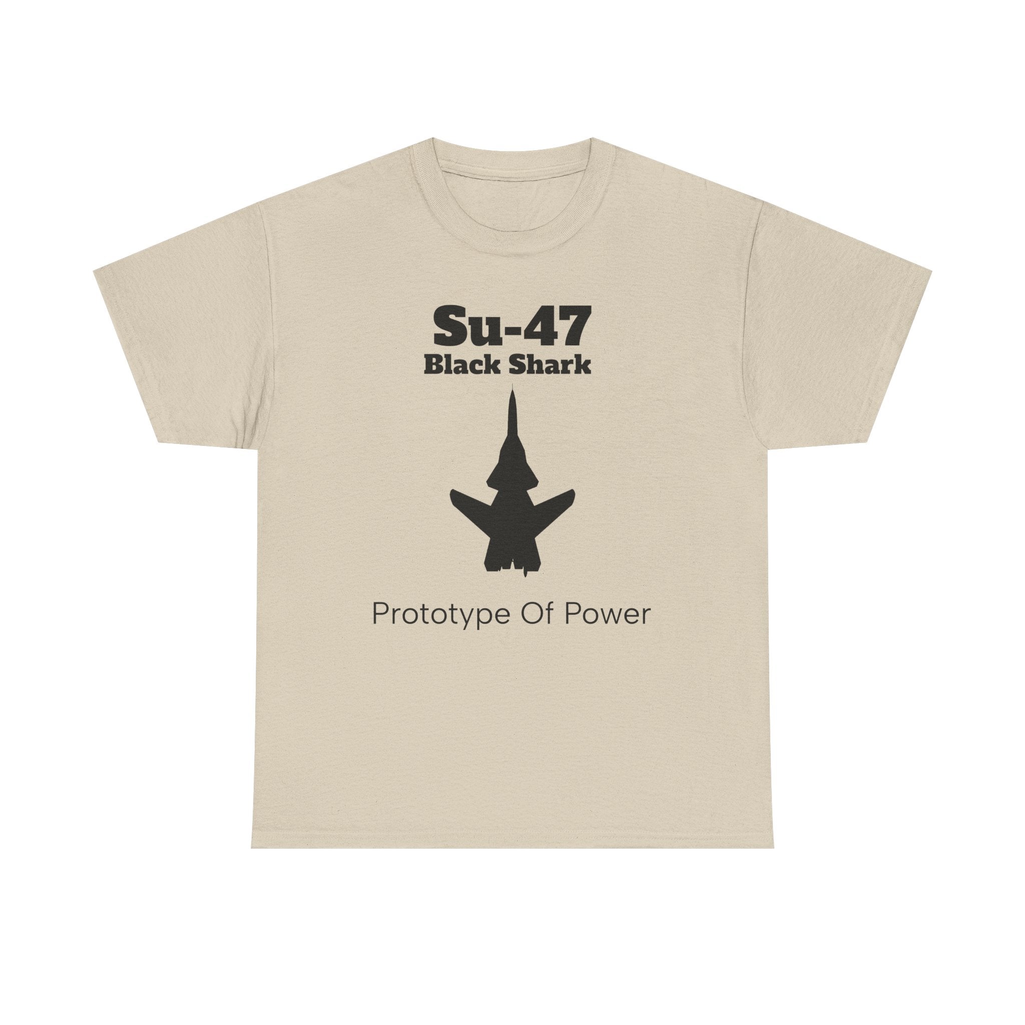 Su-47 Black Shark Aviation Tee - Prototype of Power - FrontPrint