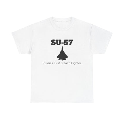 SU-57 Stealth Fighter Unisex Heavy Cotton Tee - FrontPrint
