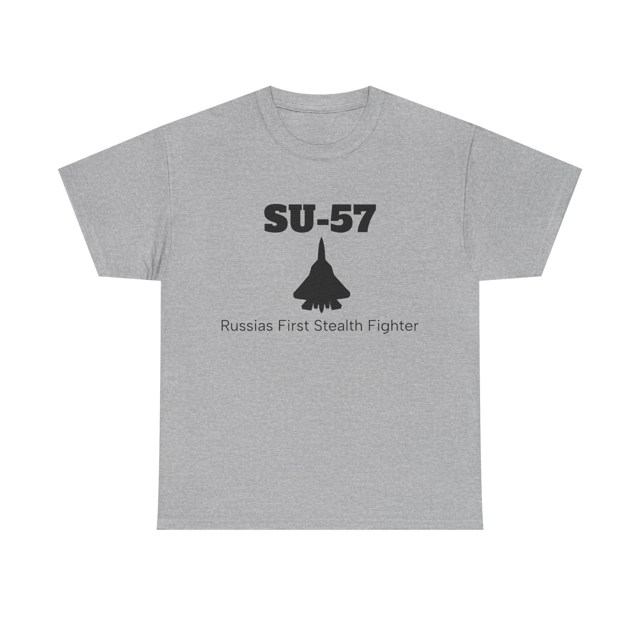 SU-57 Stealth Fighter Unisex Heavy Cotton Tee - FrontPrint
