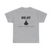 SU-57 Stealth Fighter Unisex Heavy Cotton Tee - FrontPrint
