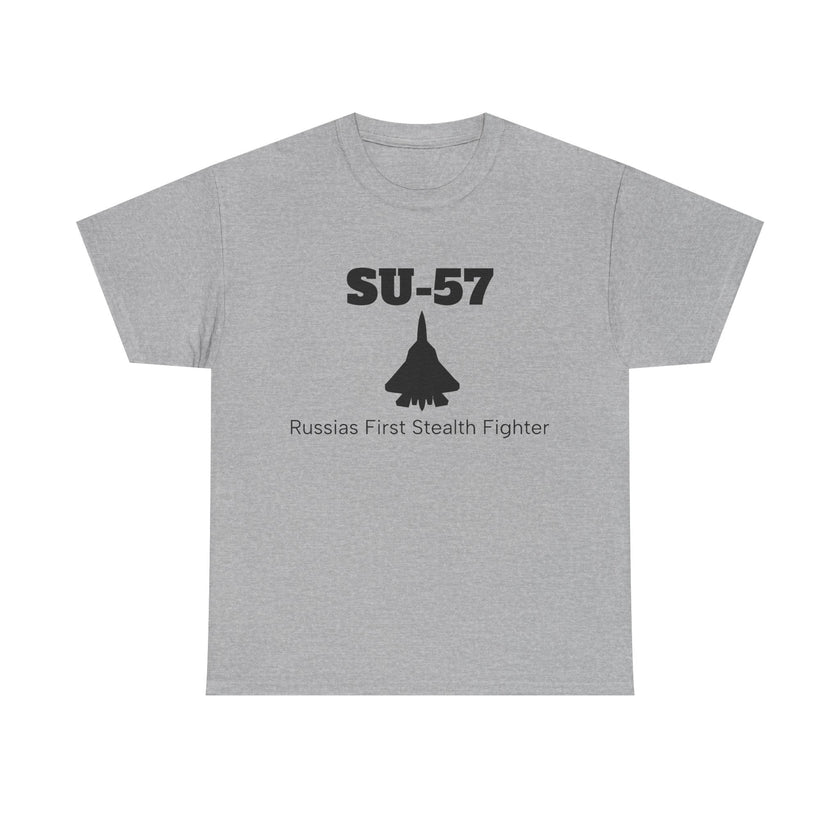 SU-57 Stealth Fighter Unisex Heavy Cotton Tee - FrontPrint
