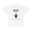 Su-47 Black Shark Aviation Tee - Prototype of Power - FrontPrint