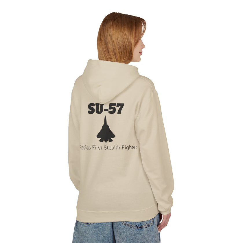 SU-57 Stealth Fighter Hoodie - BackPrint
