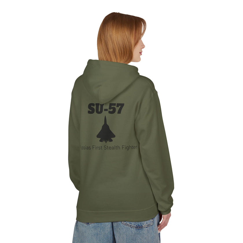 SU-57 Stealth Fighter Hoodie - BackPrint