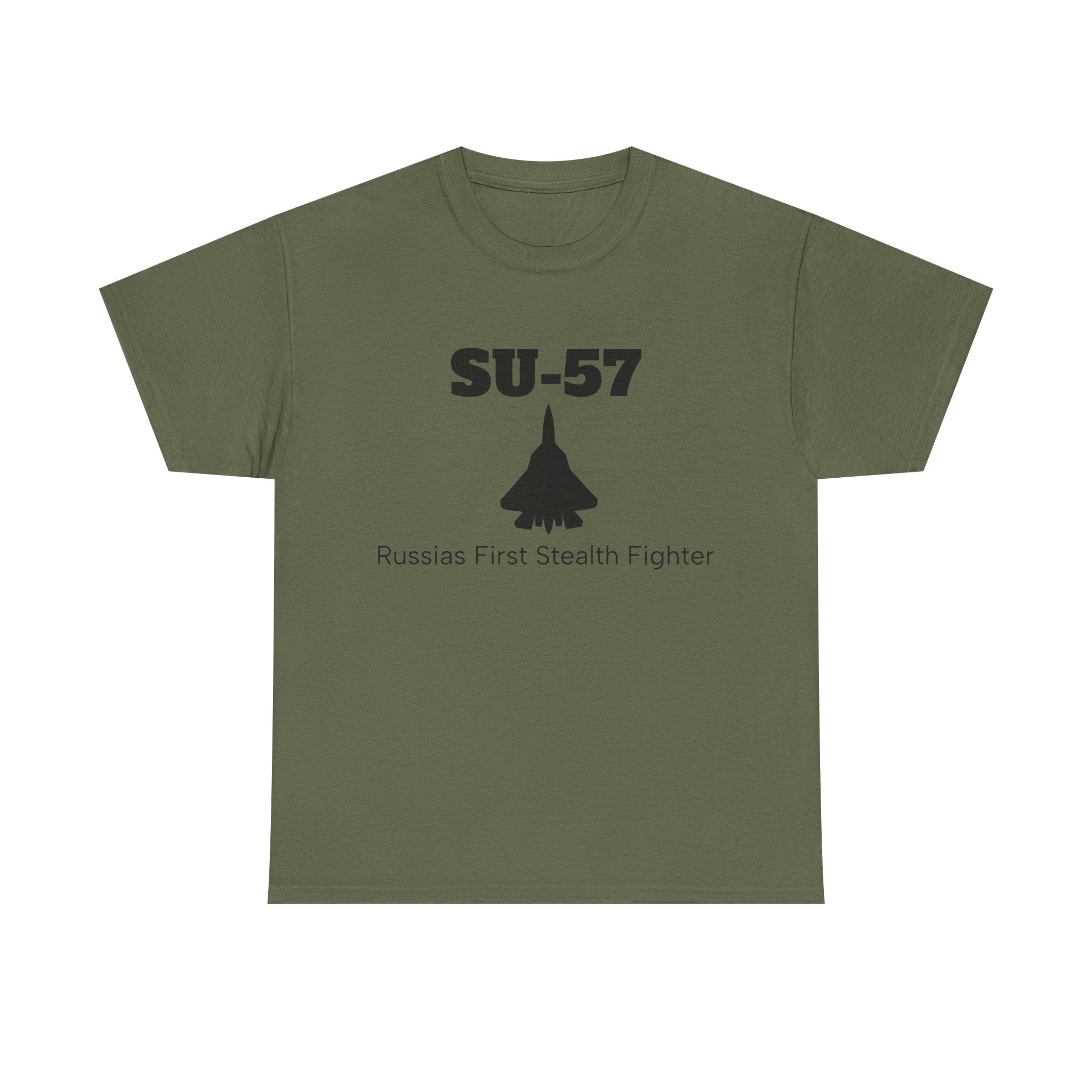SU-57 Stealth Fighter Unisex Heavy Cotton Tee - FrontPrint