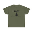 SU-57 Stealth Fighter Unisex Heavy Cotton Tee - FrontPrint