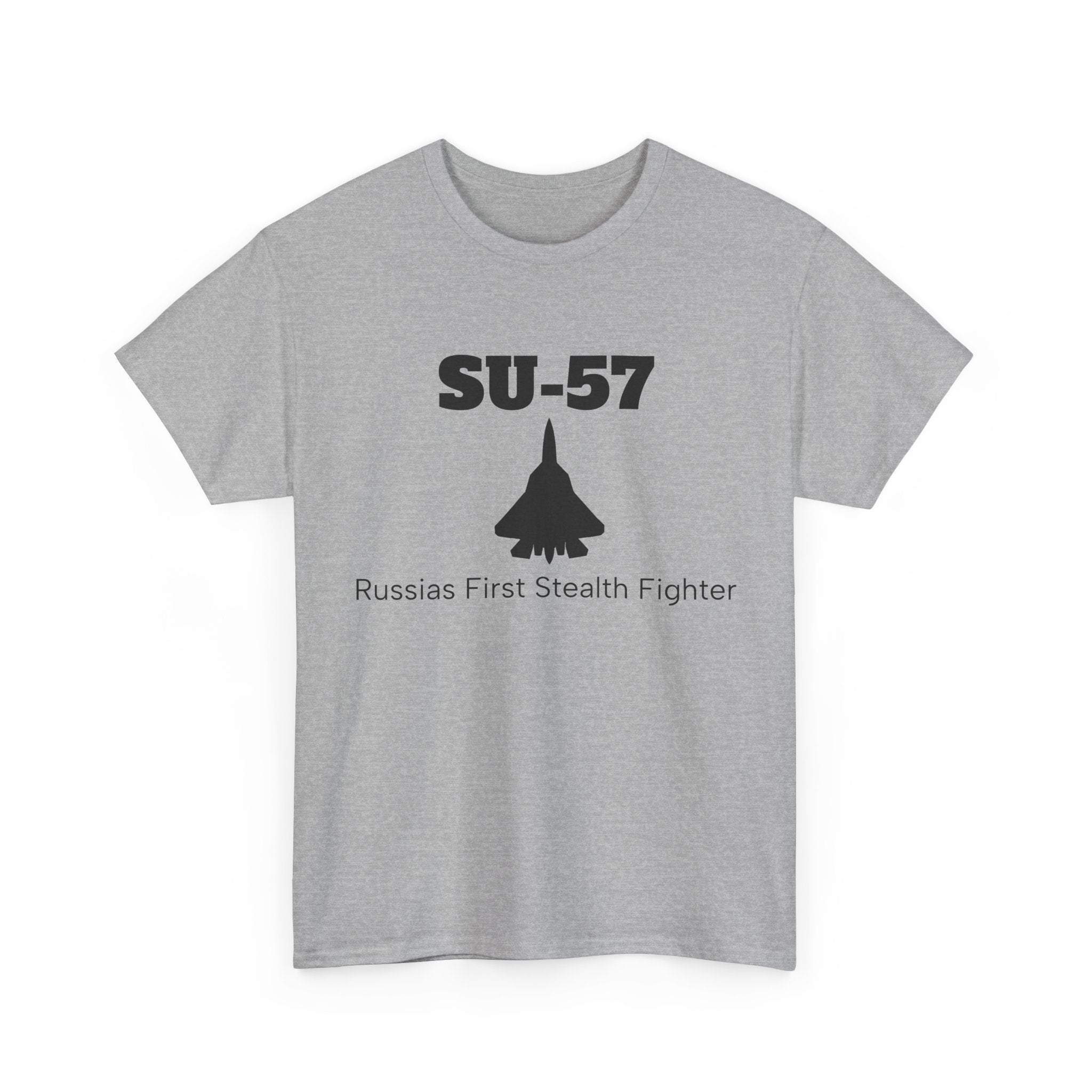 SU-57 Stealth Fighter Unisex Heavy Cotton Tee - FrontPrint