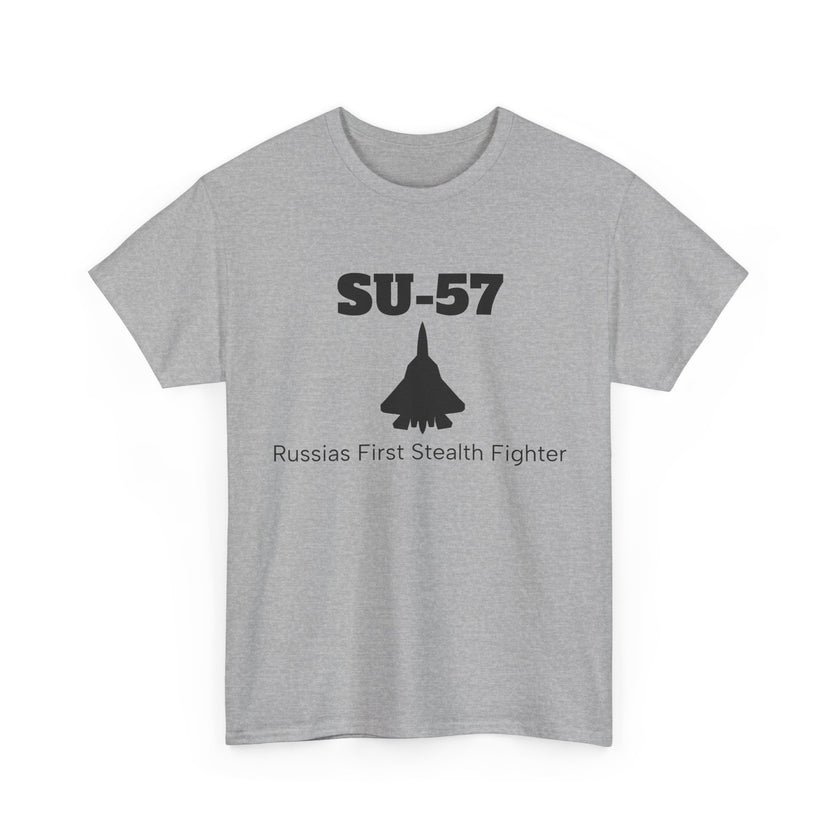SU-57 Stealth Fighter Unisex Heavy Cotton Tee - FrontPrint