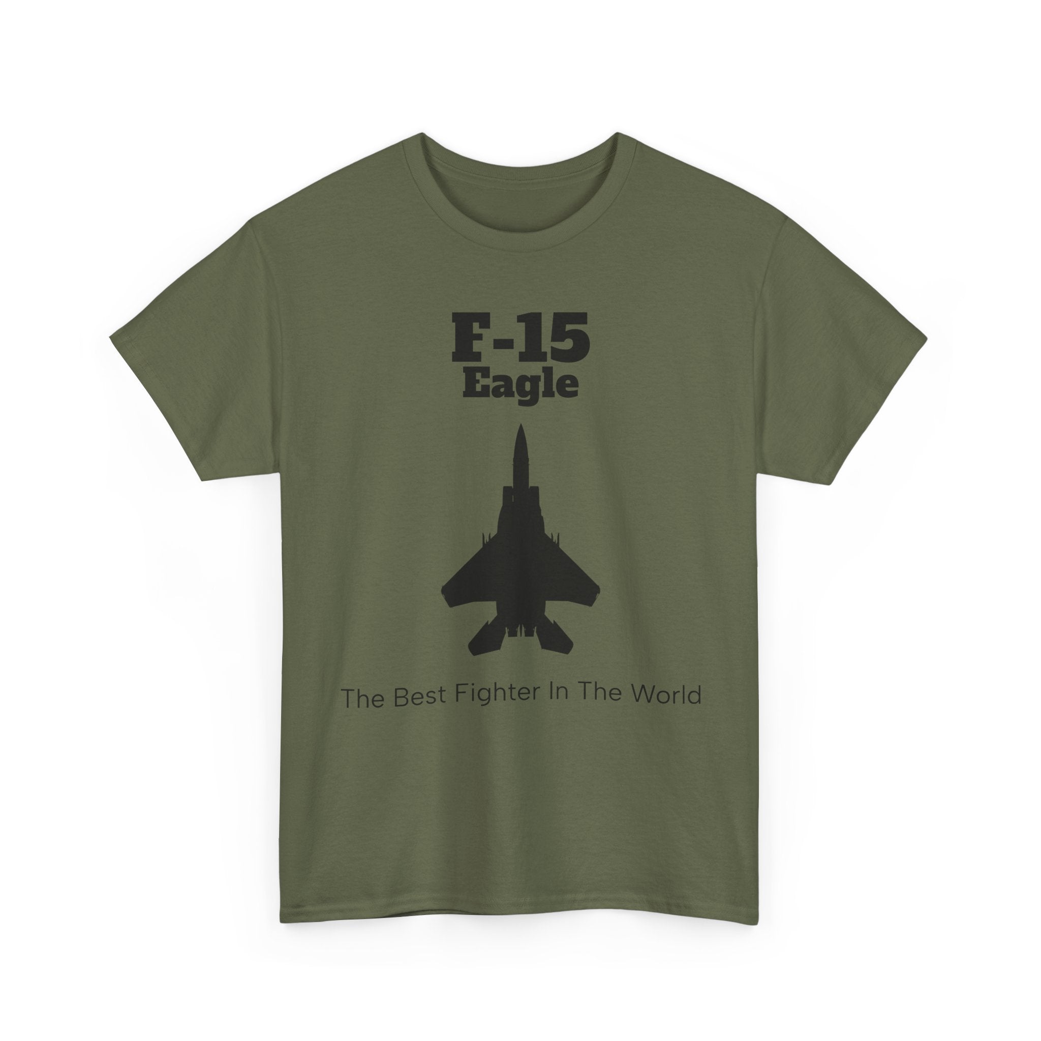F-15 Eagle Unisex Heavy Cotton Tee - The Best Fighter in the World - FrontPrint