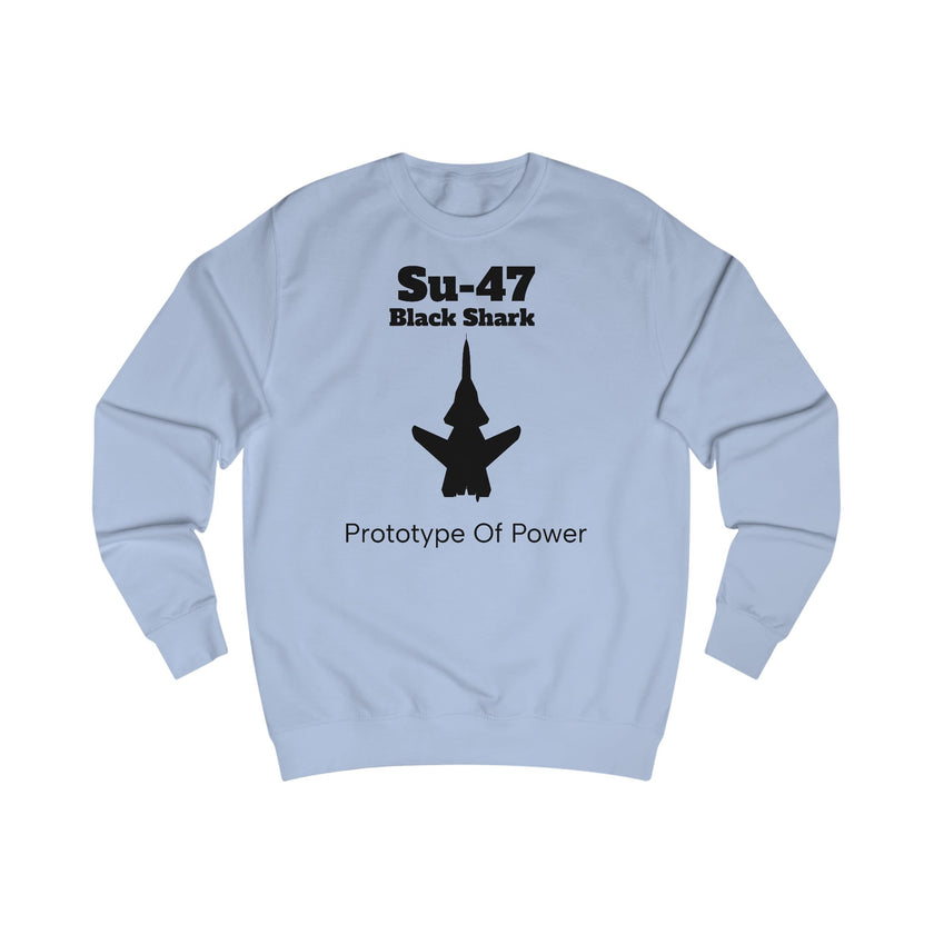 Su-47 Black Shark Sweatshirt - Prototype of Power - FrontPrint