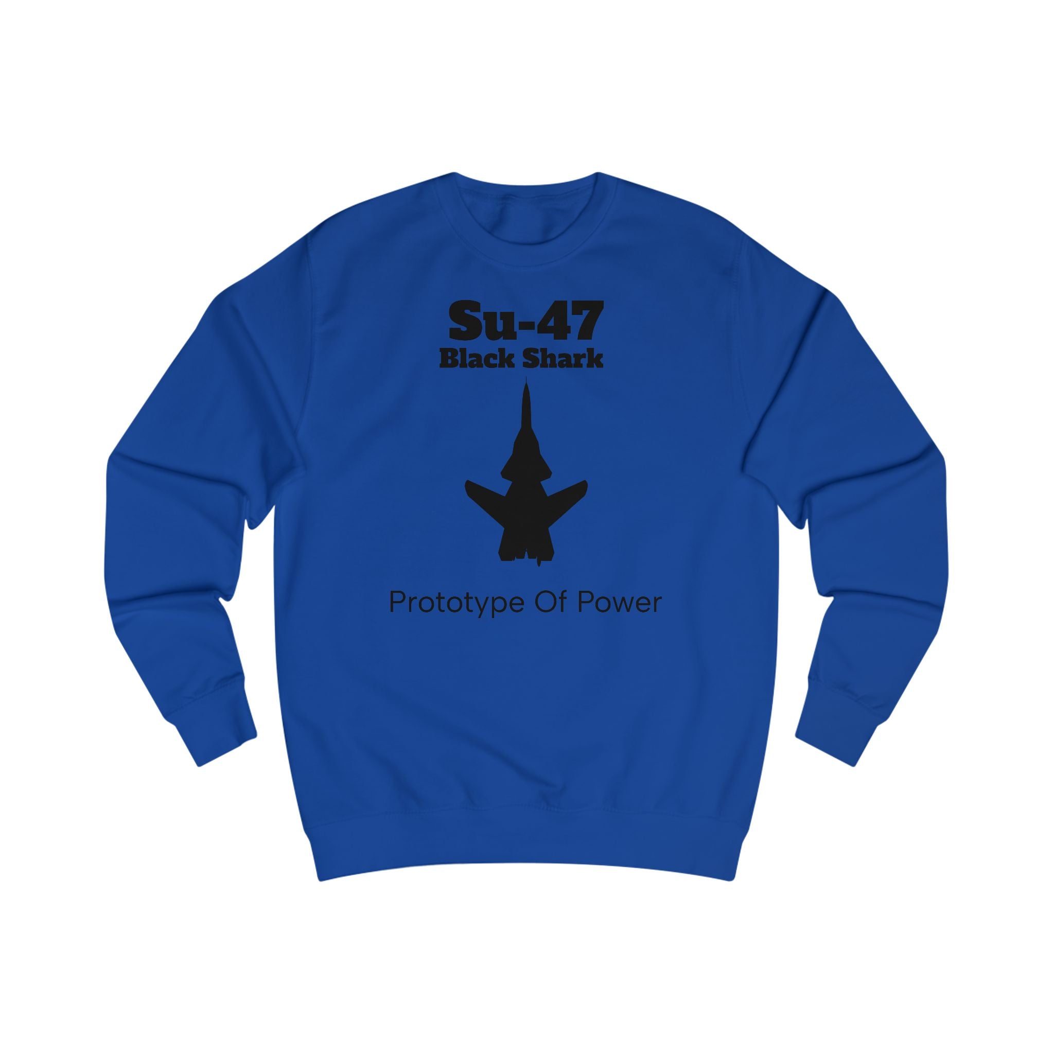 Su-47 Black Shark Sweatshirt - Prototype of Power - FrontPrint