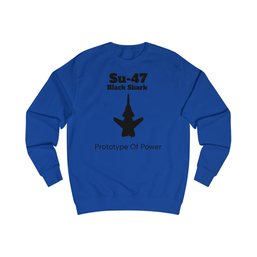 Su-47 Black Shark Sweatshirt - Prototype of Power - FrontPrint