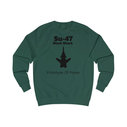 Su-47 Black Shark Sweatshirt - Prototype of Power - FrontPrint