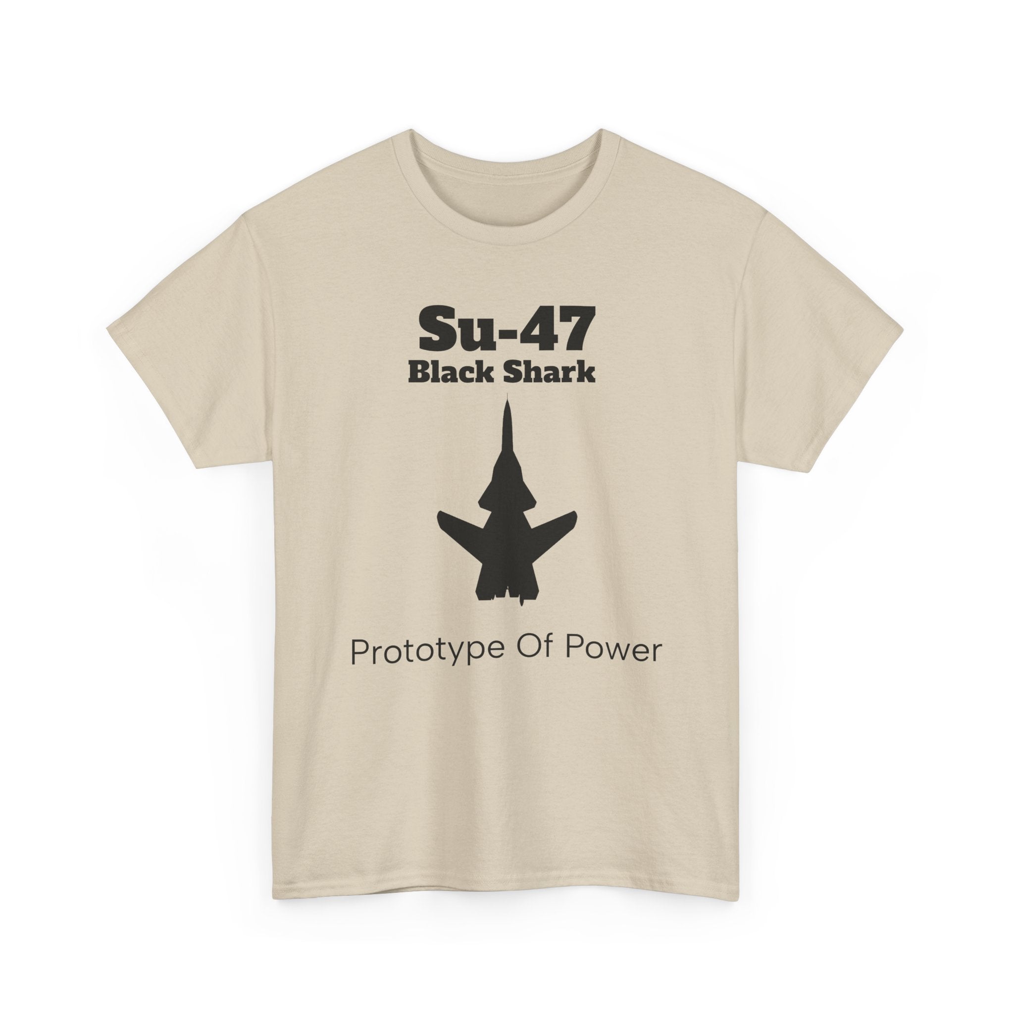 Su-47 Black Shark Aviation Tee - Prototype of Power - FrontPrint