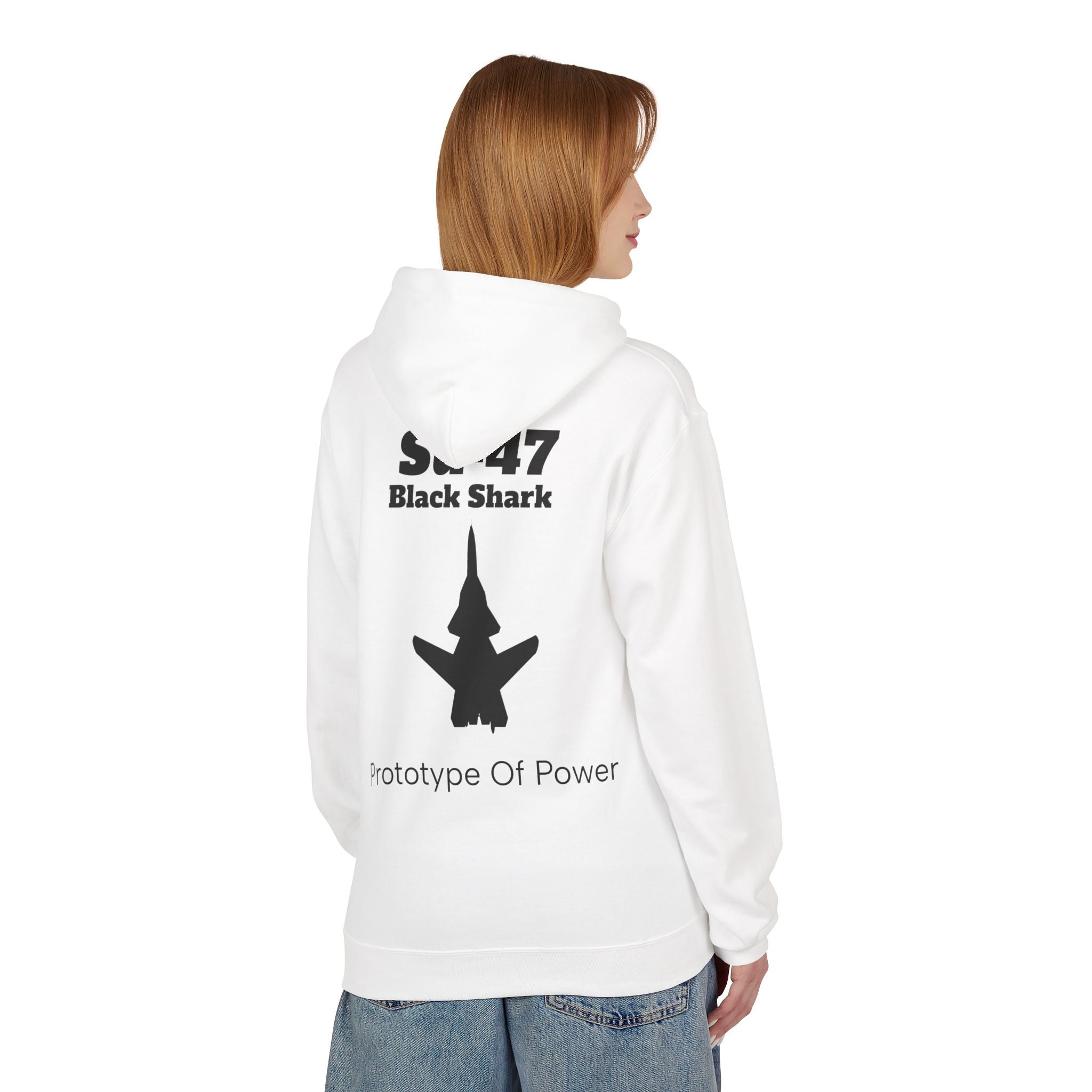 Su-47 Black Shark Hoodie - Prototype Of Power - BackPrint