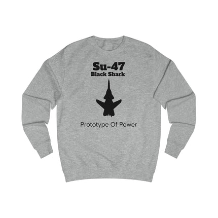Su-47 Black Shark Sweatshirt - Prototype of Power - FrontPrint