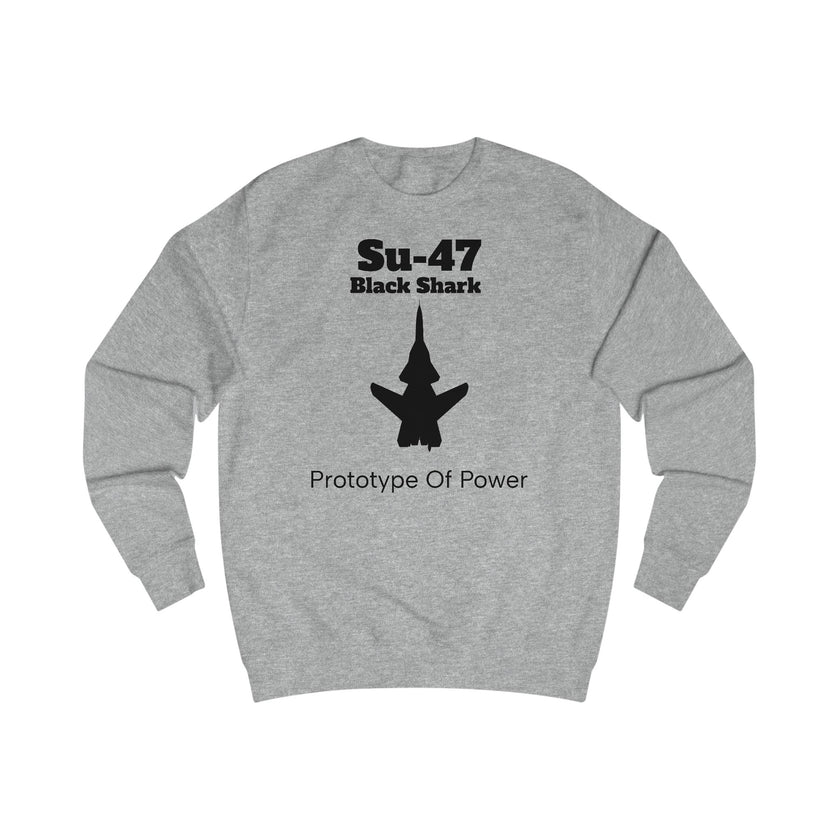 Su-47 Black Shark Sweatshirt - Prototype of Power - FrontPrint
