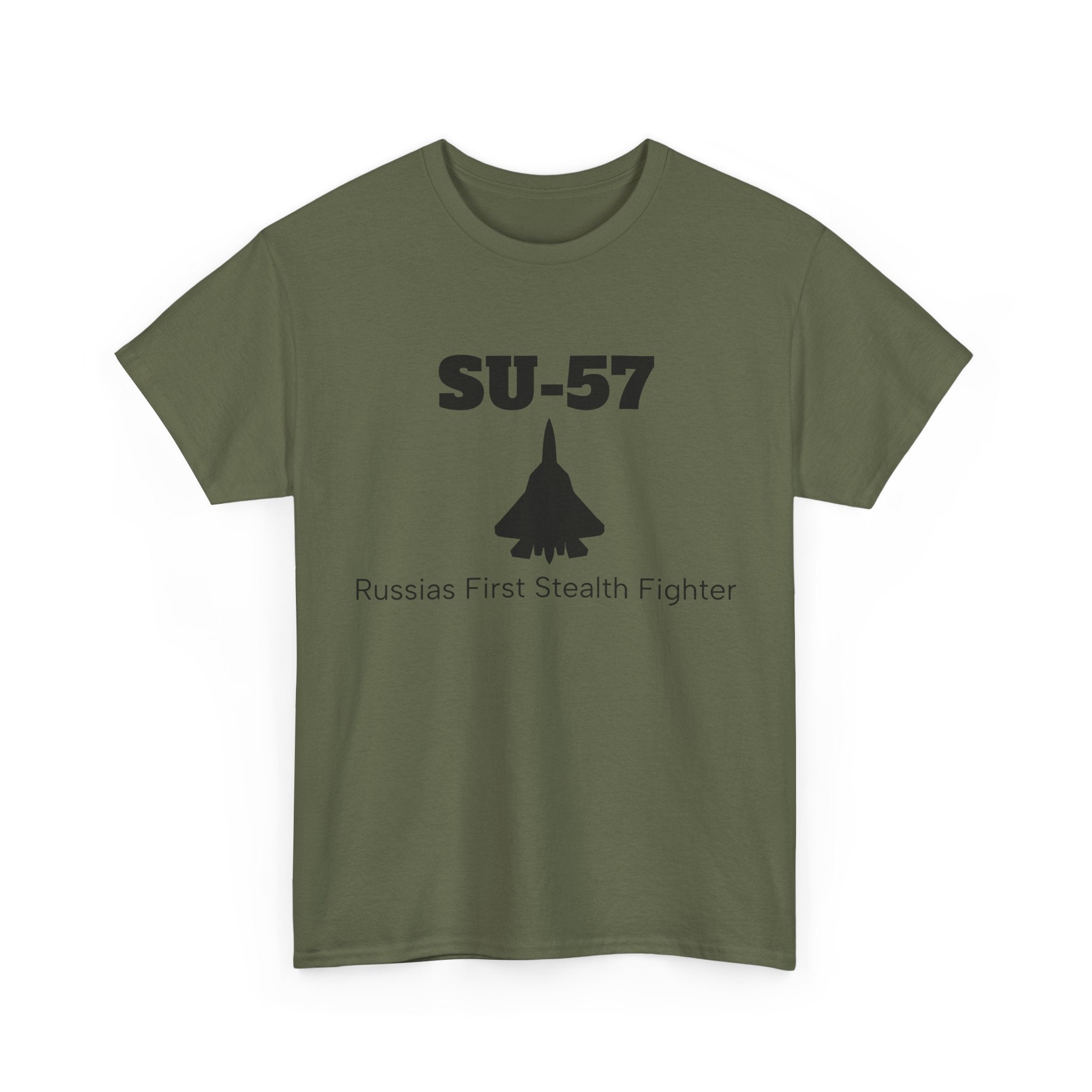 SU-57 Stealth Fighter Unisex Heavy Cotton Tee - FrontPrint