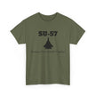 SU-57 Stealth Fighter Unisex Heavy Cotton Tee - FrontPrint