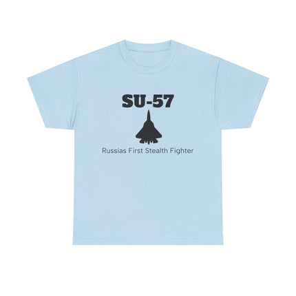 SU-57 Stealth Fighter Unisex Heavy Cotton Tee - FrontPrint