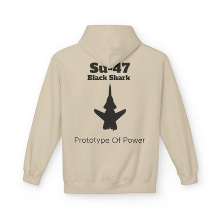 Su-47 Black Shark Hoodie - Prototype Of Power - BackPrint