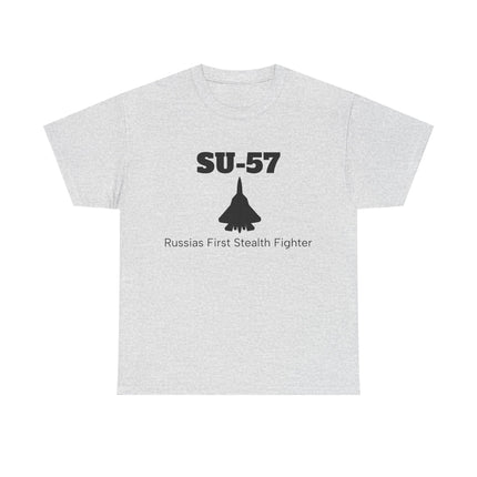 SU-57 Stealth Fighter Unisex Heavy Cotton Tee - FrontPrint