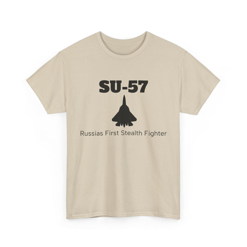 SU-57 Stealth Fighter Unisex Heavy Cotton Tee - FrontPrint