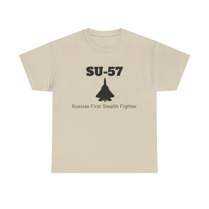 SU-57 Stealth Fighter Unisex Heavy Cotton Tee - FrontPrint