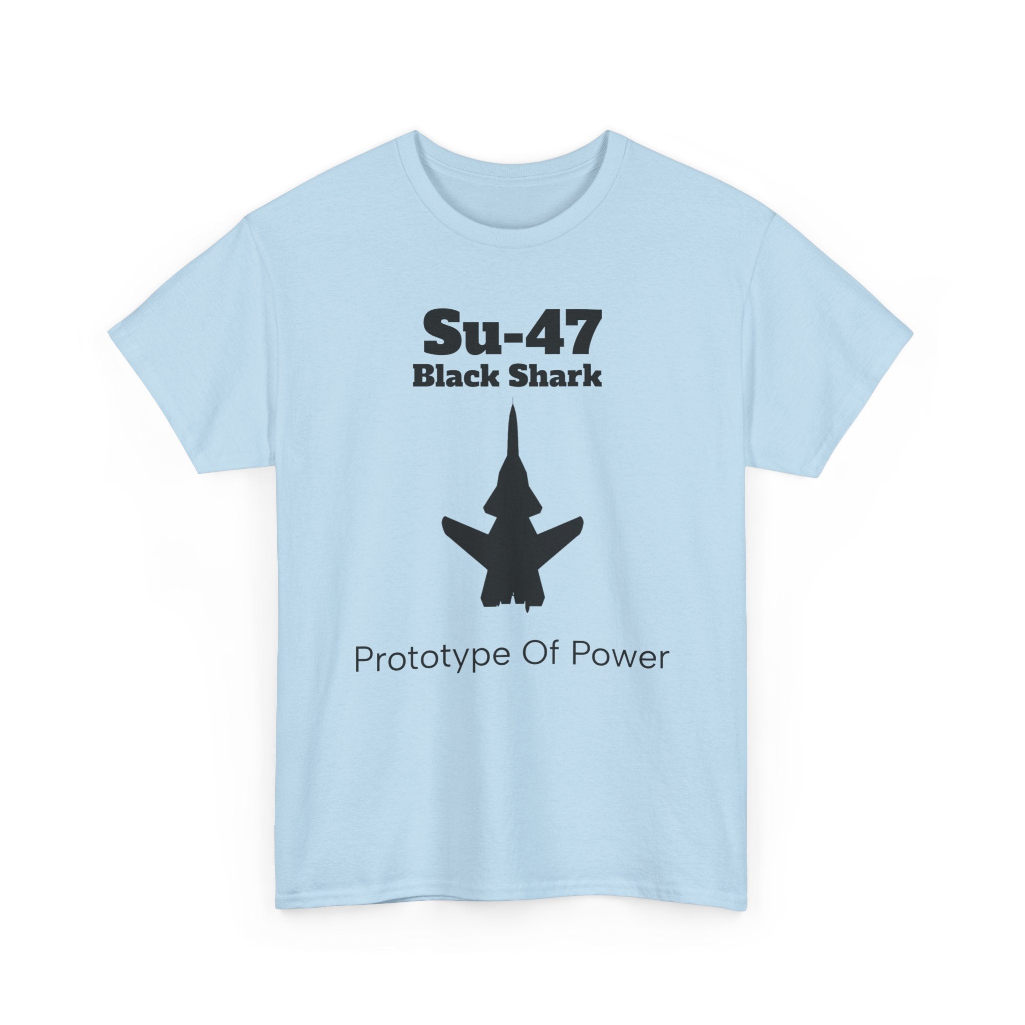 Su-47 Black Shark Aviation Tee - Prototype of Power - FrontPrint