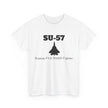 SU-57 Stealth Fighter Unisex Heavy Cotton Tee - FrontPrint