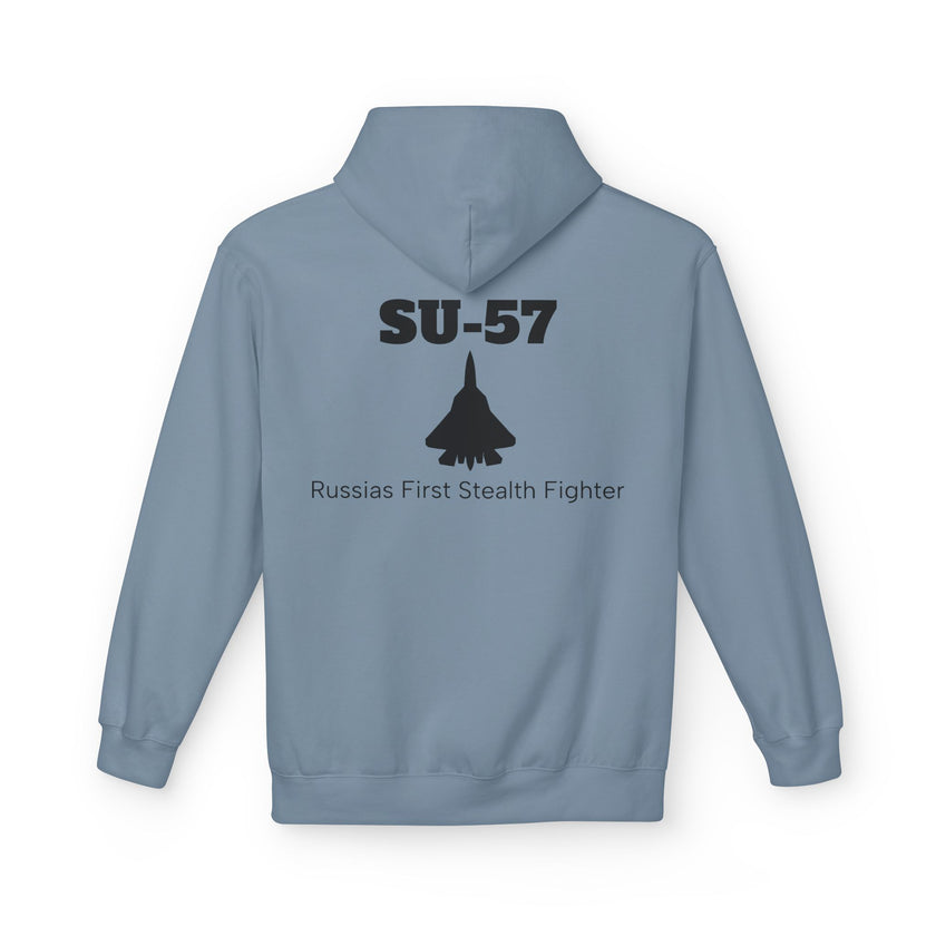 SU-57 Stealth Fighter Hoodie - BackPrint
