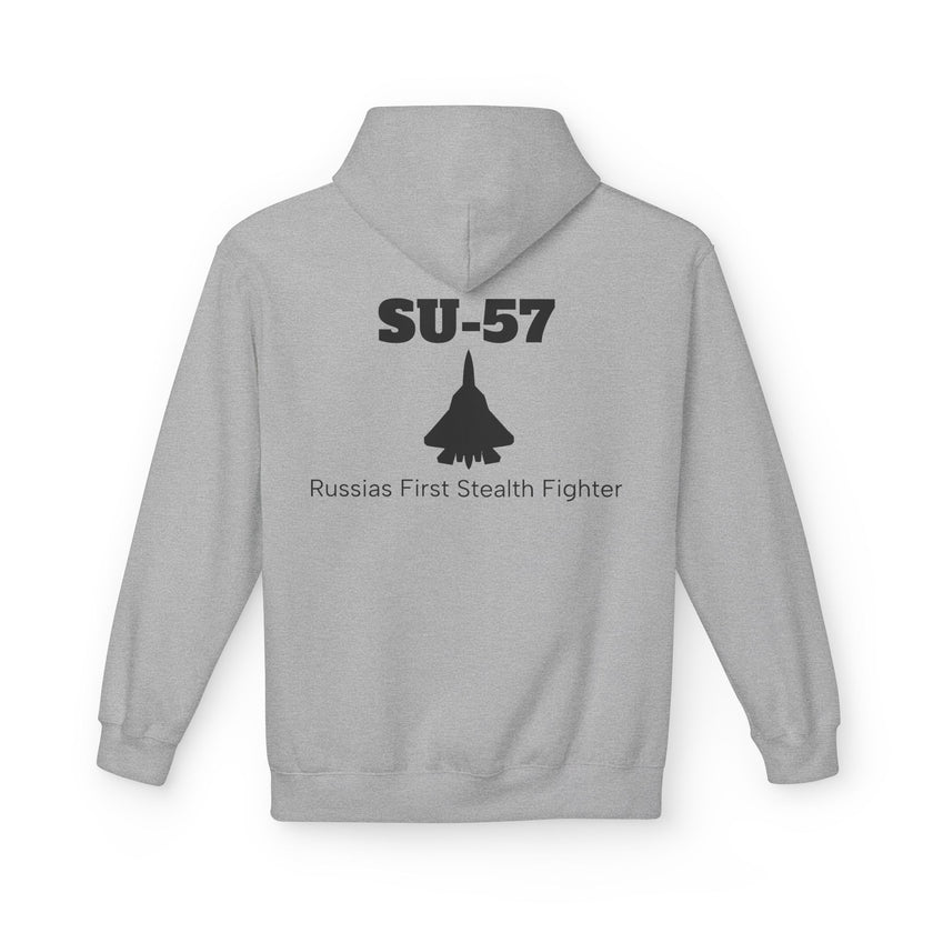 SU-57 Stealth Fighter Hoodie - BackPrint