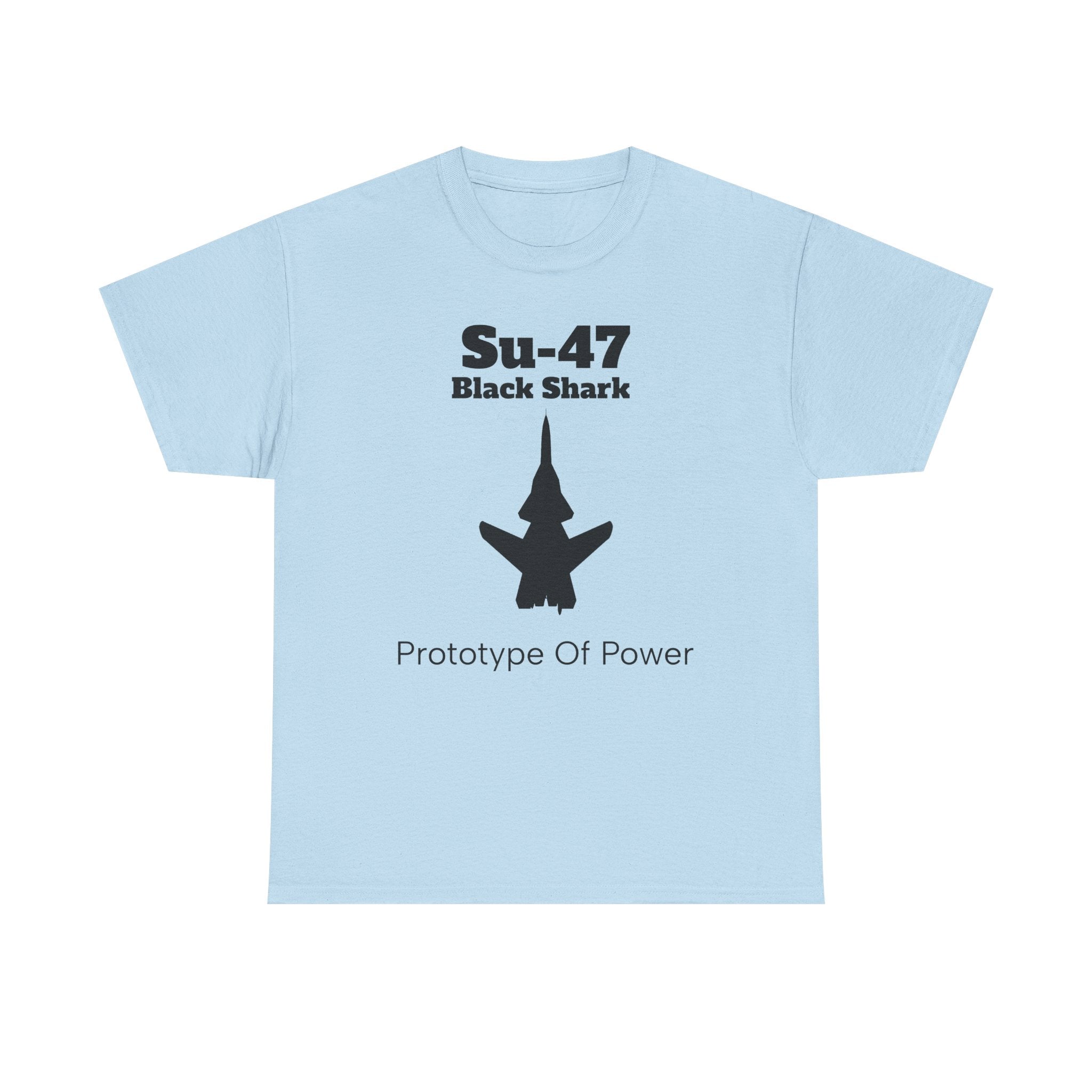 Su-47 Black Shark Aviation Tee - Prototype of Power - FrontPrint