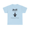 Su-47 Black Shark Aviation Tee - Prototype of Power - FrontPrint