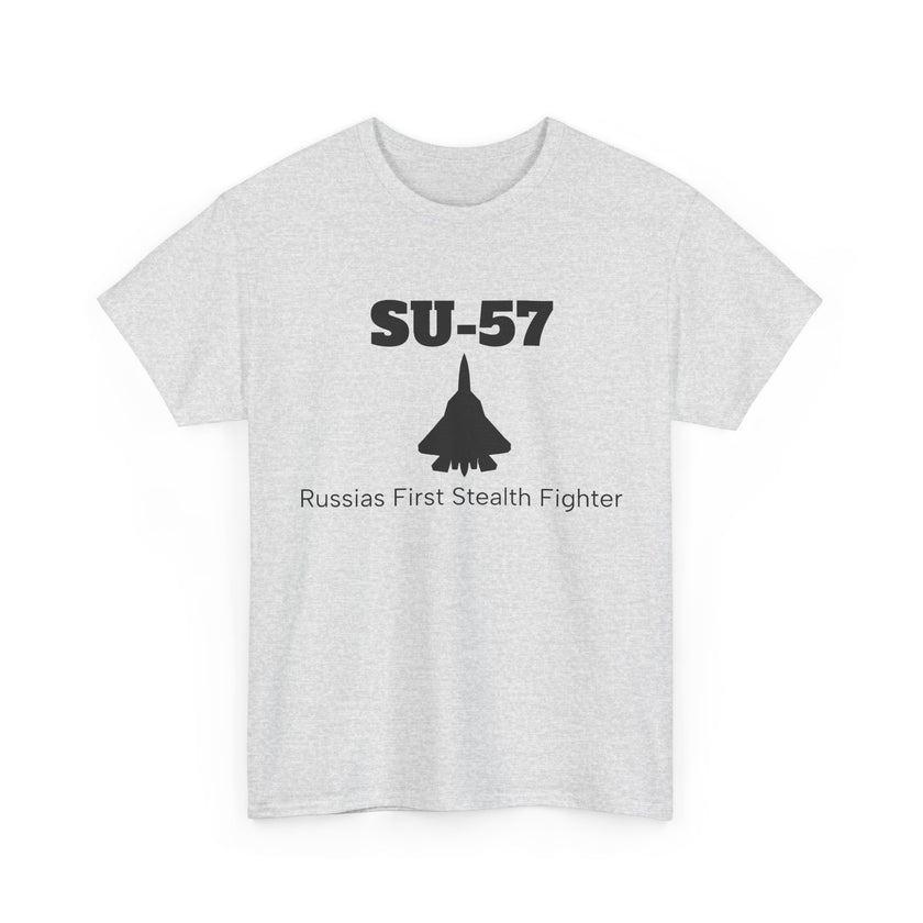 SU-57 Stealth Fighter Unisex Heavy Cotton Tee - FrontPrint