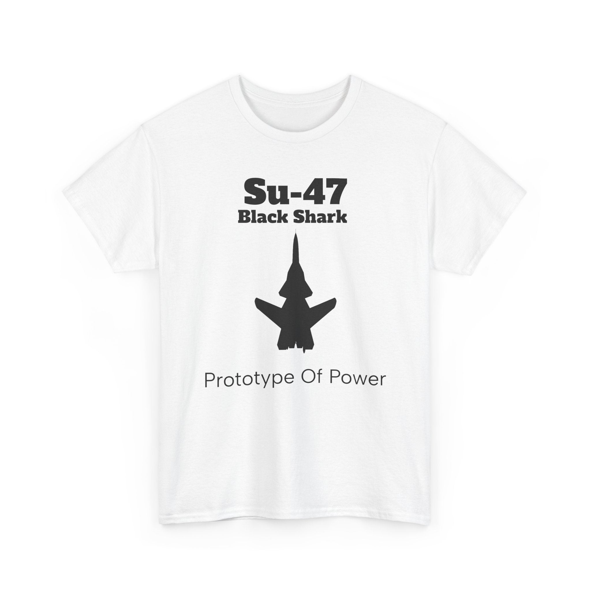 Su-47 Black Shark Aviation Tee - Prototype of Power - FrontPrint