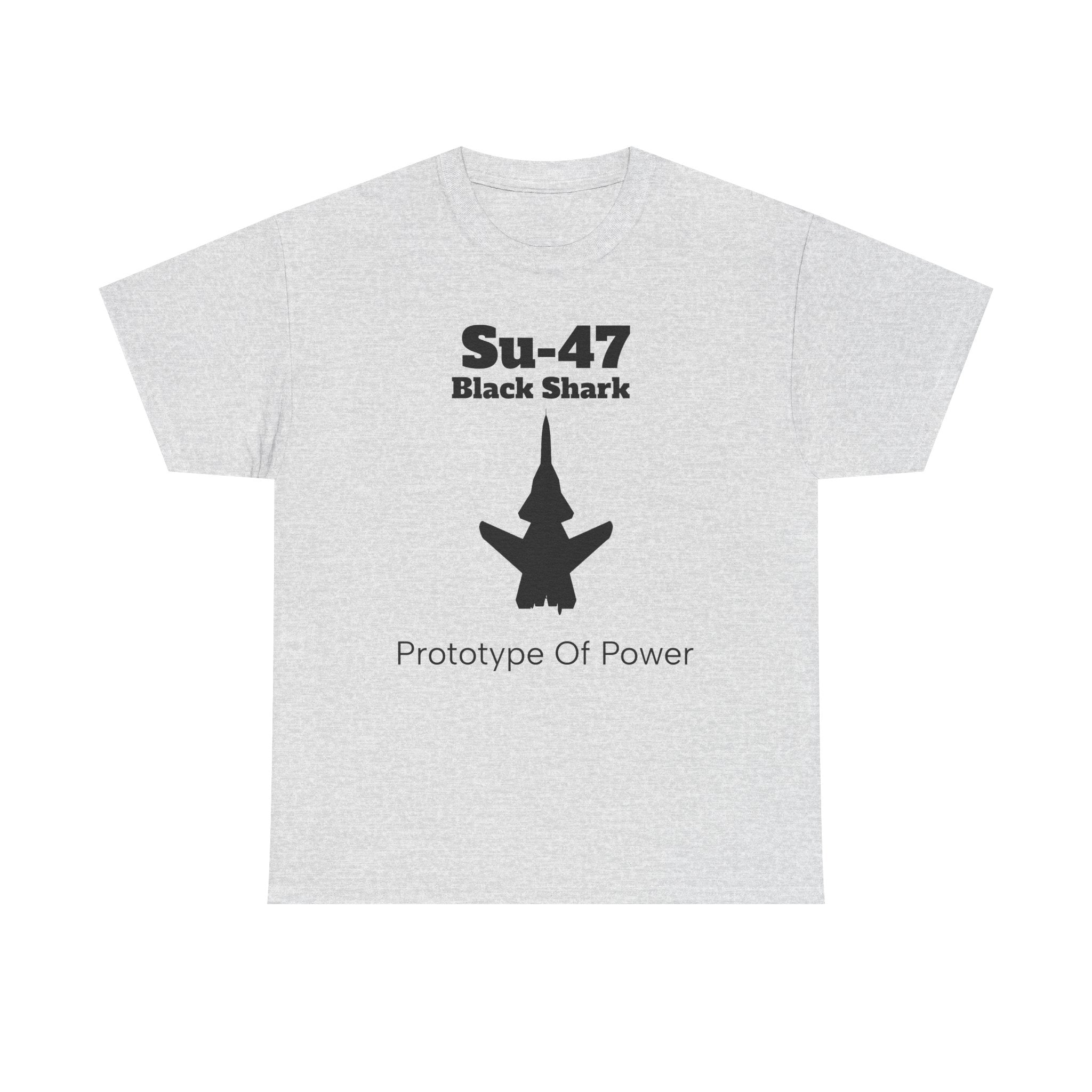 Su-47 Black Shark Aviation Tee - Prototype of Power - FrontPrint