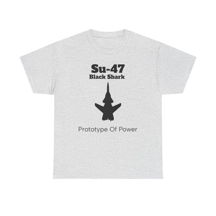 Su-47 Black Shark Aviation Tee - Prototype of Power - FrontPrint