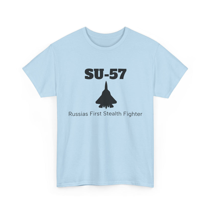 SU-57 Stealth Fighter Unisex Heavy Cotton Tee - FrontPrint